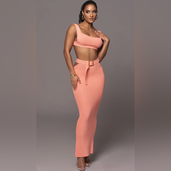 JLUX LABEL PEACH NICOLE RIBBED SET *SOLD OUT* - Picture 4 of 9